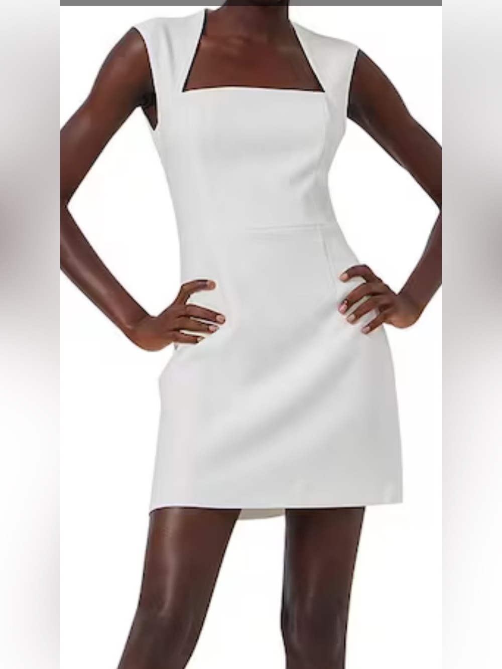 French Connection Ruth Whisper Square Neck Sleeveless Mini Dress NWOT Size 12